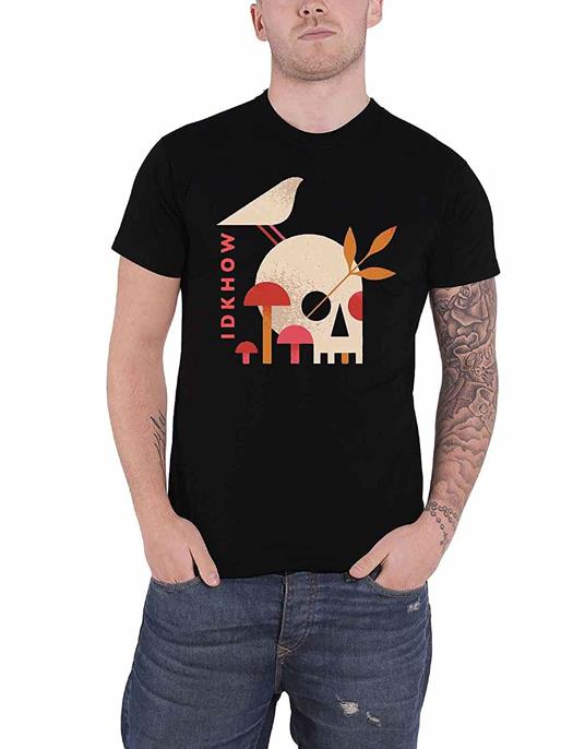 T-Shirt Unisex Tg. 2XL. Idkhow: Mushroom Skull