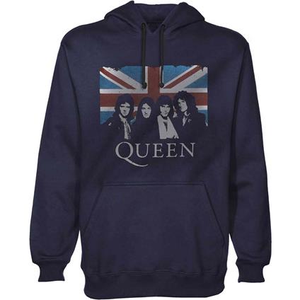 Felpa Con Cappuccio Unisex Tg. XL. Queen - Union Jack