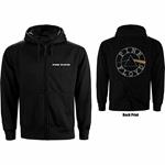 Felpa Con Cappuccio Unisex Tg. M. Pink Floyd - Zipped Circle Logo