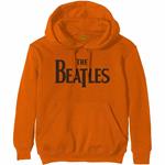 Felpa Con Cappuccio Unisex Tg. 2XL Beatles: Drop T Logo Orange