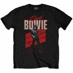 T-Shirt Unisex Tg. L. David Bowie - Red Sax