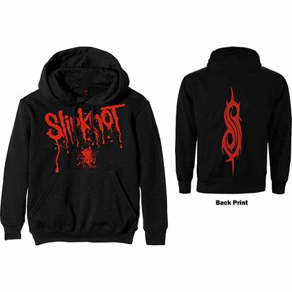 Slipknot - Splatter. Back Print. Felpa Con Cappuccio Unisex Tg. L