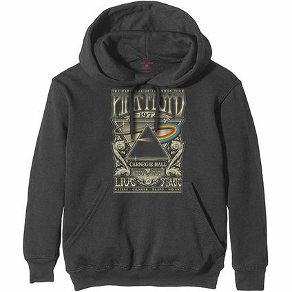 Felpa Con Cappuccio Unisex Tg. L. Pink Floyd: Carnegie Hall Poster