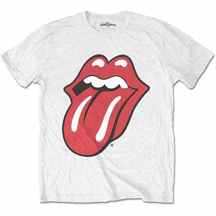 T-Shirt Bambino 9-10 Anni Rolling Stones: Classic Tongue White