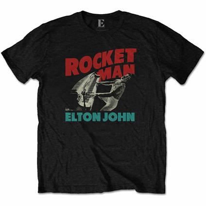 T-Shirt Unisex Tg. M. Elton John: Rocketman Piano