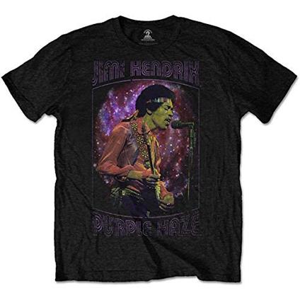 T-Shirt Unisex Tg. M. Jimi Hendrix: Purple Haze Frame