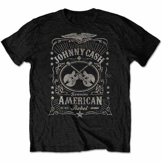 T-Shirt Unisex Tg. S. Johnny Cash: American Rebel