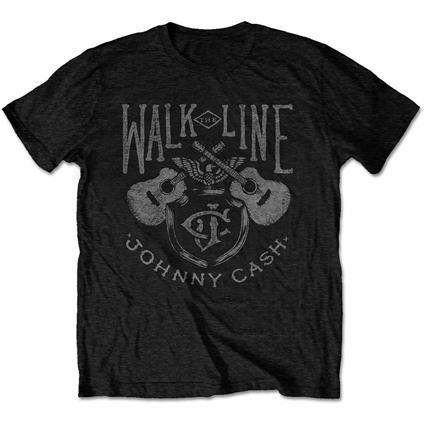 T-Shirt Unisex Tg. L. Johnny Cash: Walk The Line