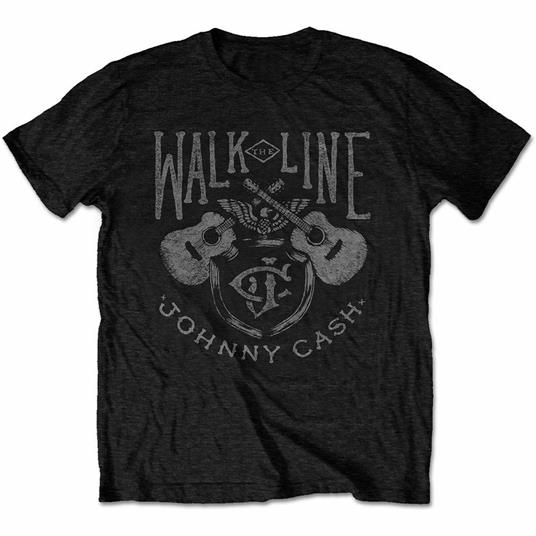 T-Shirt Unisex Tg. L. Johnny Cash: Walk The Line