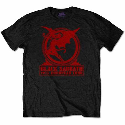 T-Shirt Unisex Tg. L Black Sabbath: Europe '75