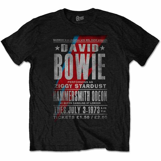 T-Shirt Unisex Tg. S David Bowie: Hammersmith Odeon