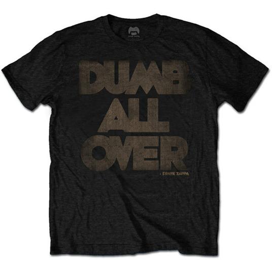 T-Shirt Unisex Tg. L Frank Zappa. Dumb All Over