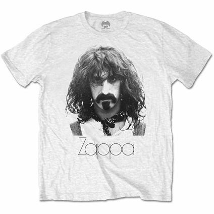 Frank Zappa: Thin Logo Portrait (T-Shirt Unisex Tg. S)