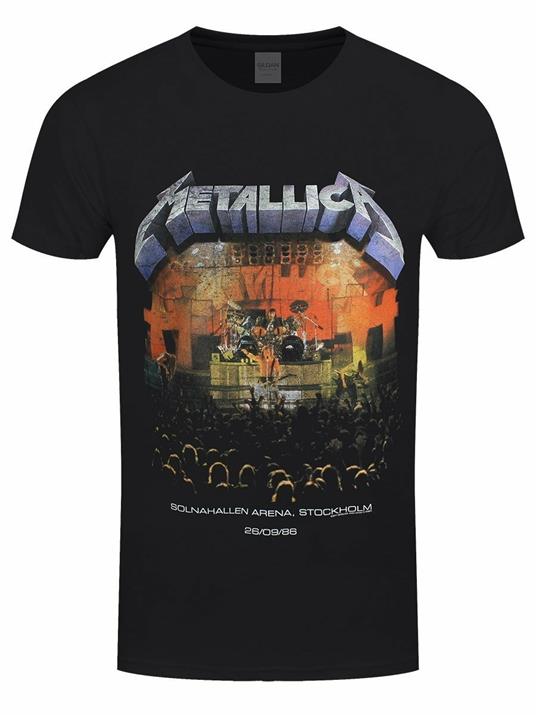 T-Shirt Unisex Tg. L. Metallica: Stockholm 86.