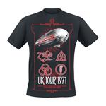 T-Shirt Unisex Tg. XL. Led Zeppelin: Uk Tour 1971