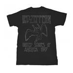 T-Shirt Unisex Tg. L. Led Zeppelin: Usa 1977