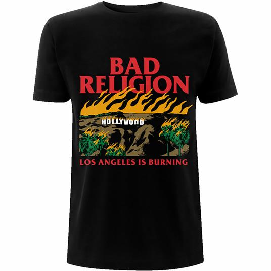 Bad Religion: Burning Black (T-Shirt Unisex Tg. S)