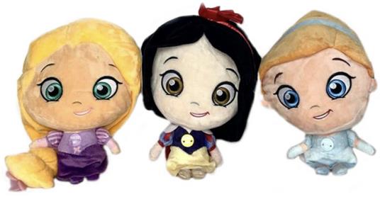 Disney: Sambro - Principesse Disney (Rapunzel/Cenerentola/Biancaneve) Peluche 30Cm Testone Con Suono (Assortimento)