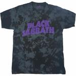Black Sabbath - Black Sabbath Unisex Tee: Wavy Logo (Dip-Dye) (Small)