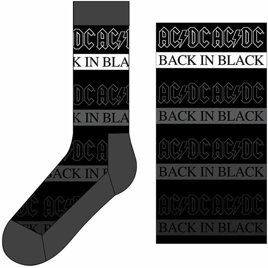Ac/Dc - Ac/Dc Ankle Socks: Back In Black (Uk Size 7 - 11)