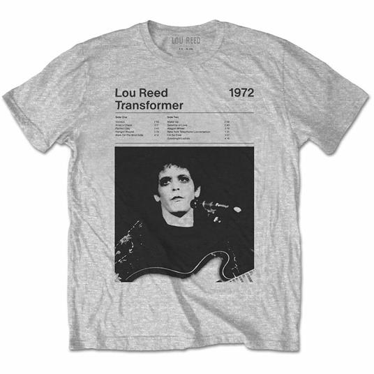 Lou Reed: Transformer Track List (T-Shirt Unisex Tg. M)