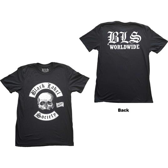 Back Print T-Shirt Unisex Tg. XL Black Label Society: Worldwide V. 2