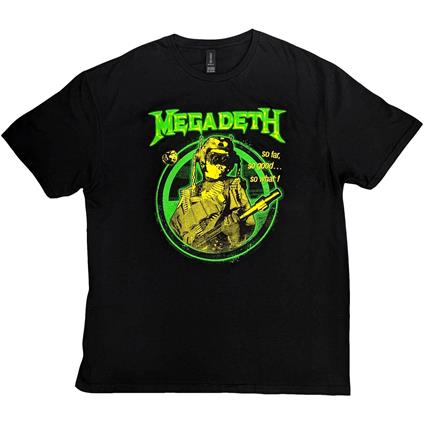 Black T-Shirt Unisex Tg. M Megadeth: Sfsgsw Hi-Contrast