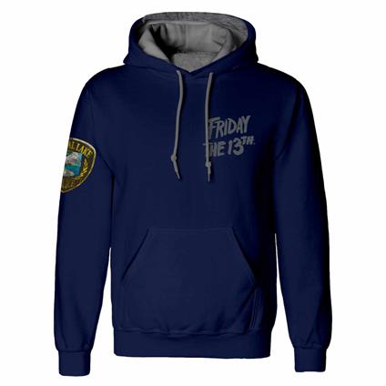 Felpa Con Cappuccio Unisex Tg. XL Friday The 13Th: Crystal Lake Police