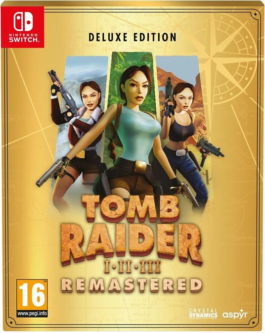 Tomb Raider I-III Remastered Starring Lara Croft Deluxe Ed. - SWITCH