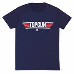 T-Shirt Unisex Tg. S Top Gun: Logo - Blue