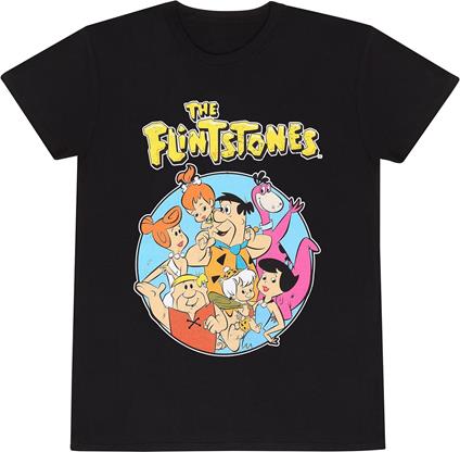 The Flintstones: Family Circle Black (T-Shirt Unisex Tg. Medium)