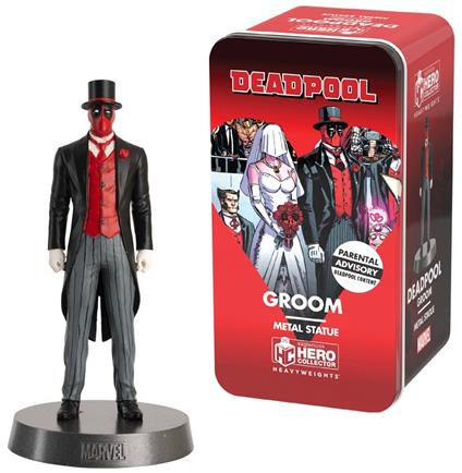 Marvel Heavyweights Deadpool Groom Statuetta Metallo in Tin Box