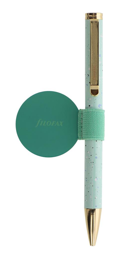 Anello portapenna adesivo elastico, Verde menta - 3