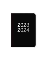 Agenda accademica Letts 2023-24, Dazzle A6, giornaliero con appuntamenti, Nero - 15 x 10,5 cm