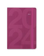 Agenda Letts 2024, Block A5 Settimanale Rosa - 21 x 15 cm