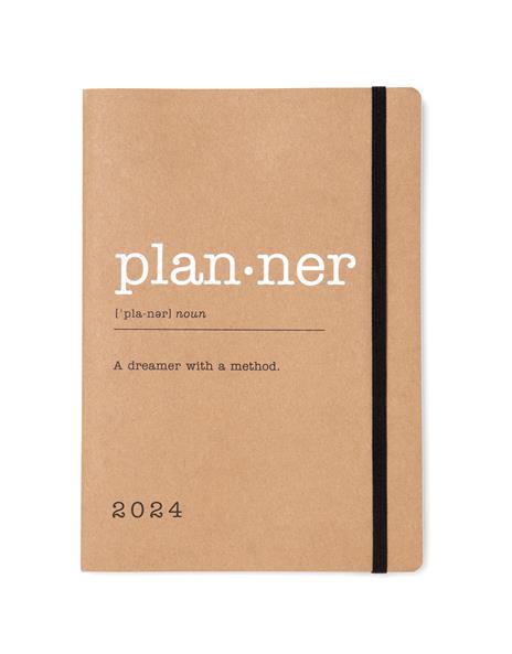 Agenda Letts 2024,  Eco Writers Words A5 Settimanale Kraft - 21 x 15 cm