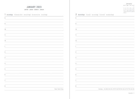 Agenda Letts 2024, Conscious A6 Giornaliero Salvia - 14,8 x 10,5 cm - 2