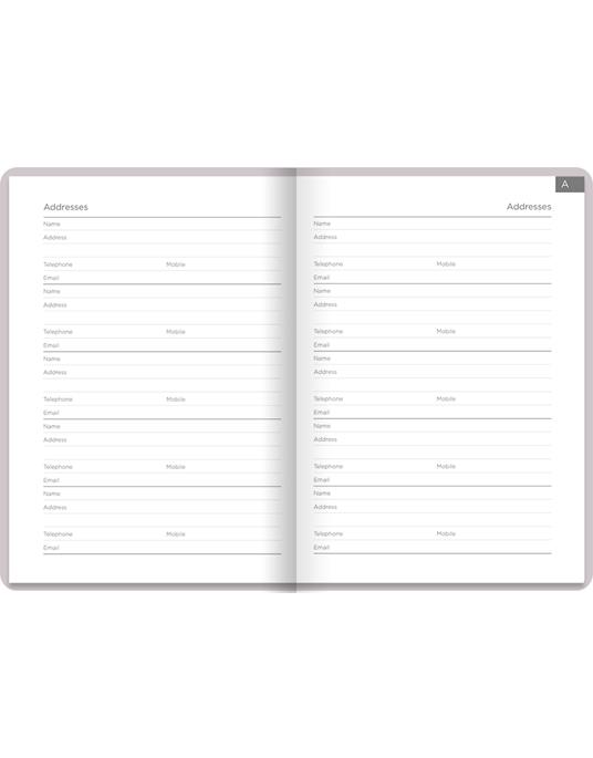 Taccuino Pastel A6 Address Book Stone A6 Stone - 2