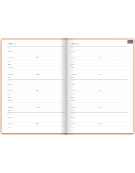 Taccuino Pastel A5 Address Book pesca A5 Peach - 2