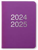 Agenda accademica Letts 2024-2025, 12 mesi, Dazzle A6, giornaliera, Viola - 15 x 10,5 cm