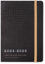 Agenda accademica Letts 2024-2025, 12 mesi, giornaliera, Eco Wr A6 Dtp W/Appts Nero - 14,8 x 10,5 cm