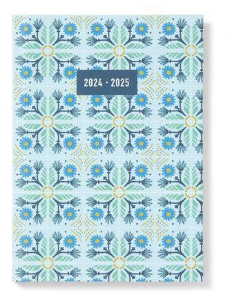Agenda accademica Letts 2024-2025, 12 mesi, giornaliera, Morocco A6 Dtp W/Appts, multinlingue, Azzurro - 14,8 x 10,5 cm