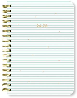 Agenda accademica Letts 2024-2025, 12 mesi, settimanale, Stripes A6 Wtv, multinlingue, Azzurro - 14,8 x 10,5 cm