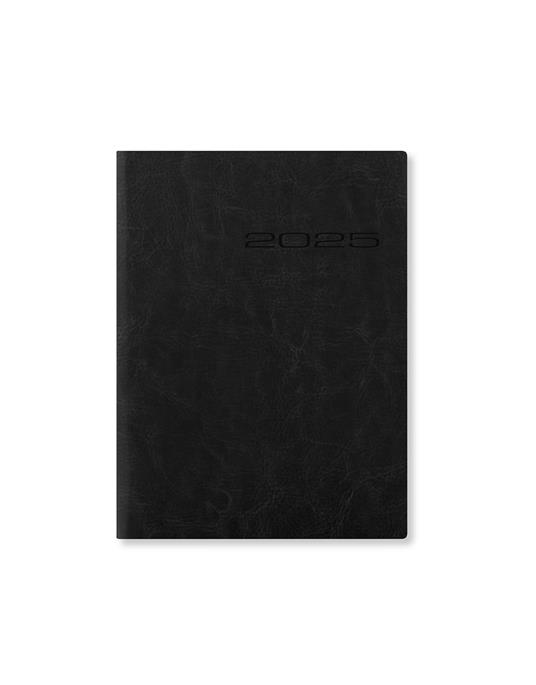 Agenda annuale 2025 Letts 12 Mesi, Lecassa A6+ settimanale nero - 16,5 x 12 cm