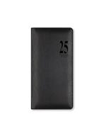 Agenda annuale 2025 Letts 12 Mesi, Milano Slim settimanale nero - 16,6 x 8,2 cm