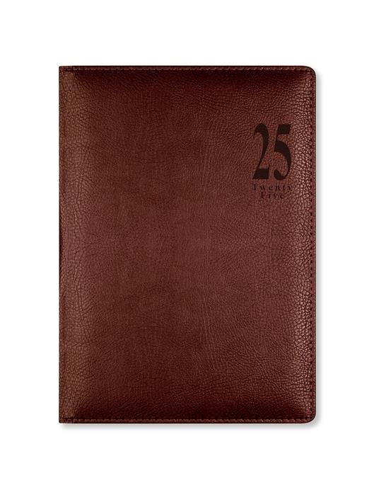 Agenda annuale 2025 Letts 12 Mesi, Milano A5 settimanale cioccolato - 21 x 14,8 cm