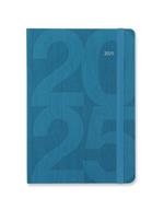 Agenda annuale 2025 Letts 12 Mesi, Block A5 settimanale celeste - 21 x 14,8 cm