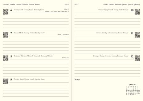 Agenda annuale 2025 Letts 12 Mesi, Lecassa A5 settimanale British Racing Green - 21 x 14,8 cm - 2