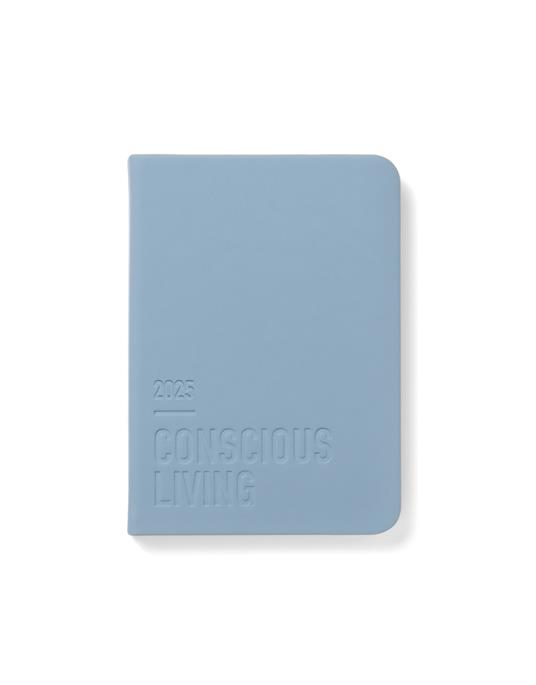Agenda annuale 2025 Letts 12 Mesi, Conscious A6 settimanale azzurro - 14,8 x 10,5 cm