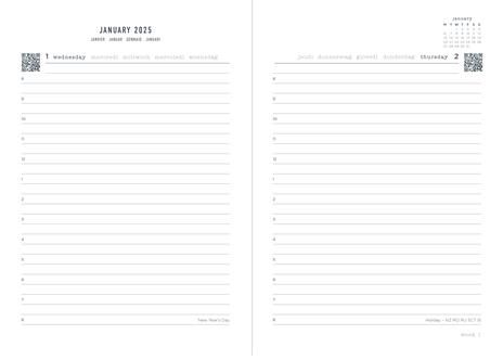 Agenda annuale 2025 Letts 12 Mesi, Big Plans A5 giornaliera  arancione - 21 x 14,8 cm - 2